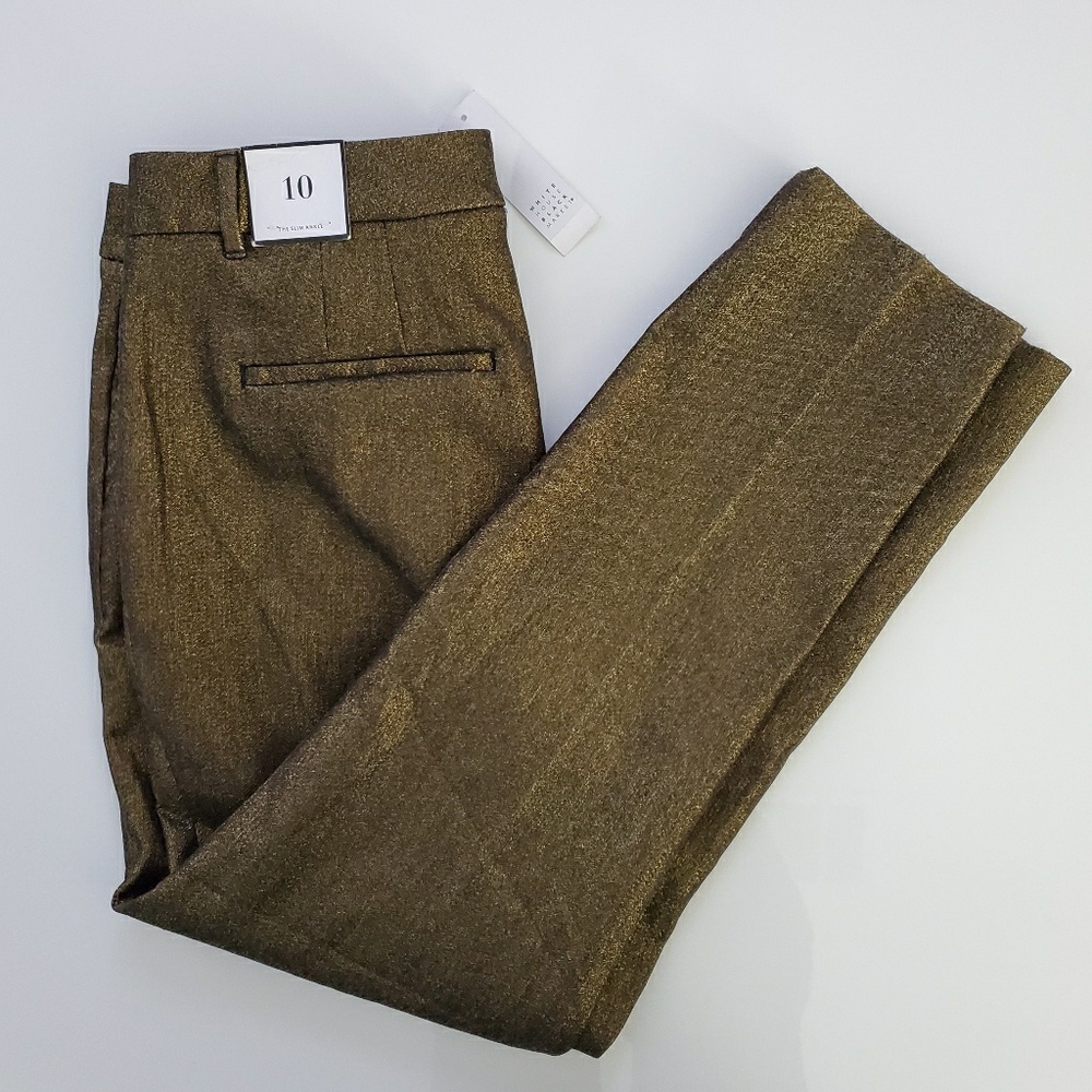 White House Black Market Metallic Pants
